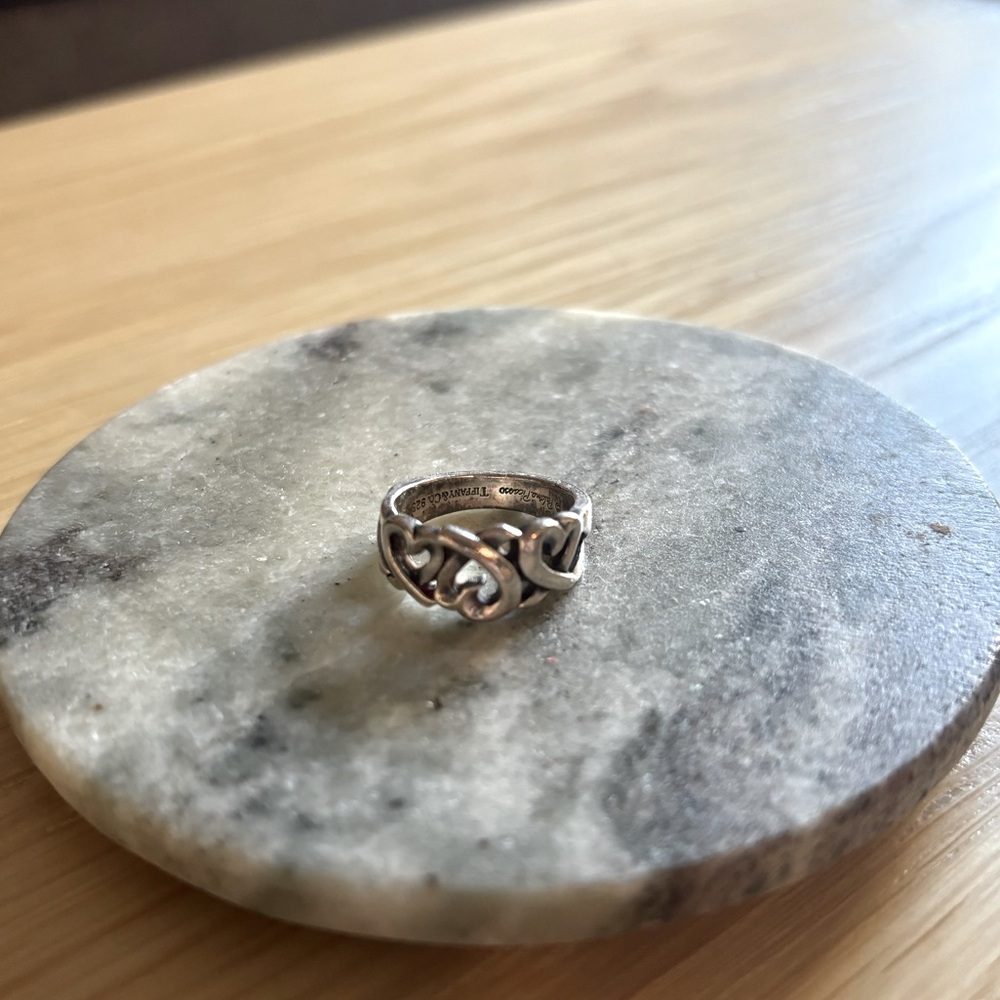 Tiffany & Co. Sterling silver triple heart ring